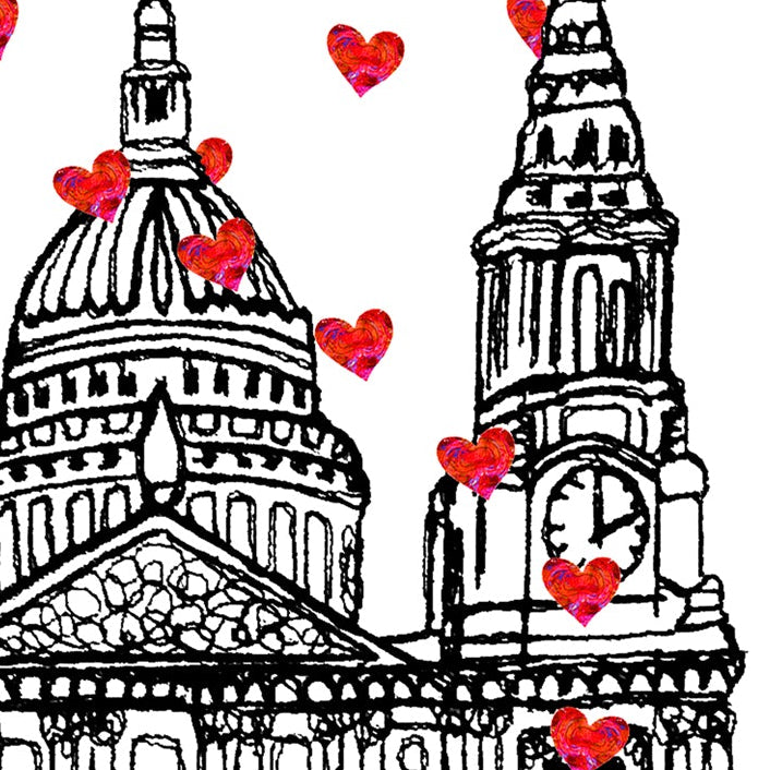 Personalised St Paul's Cathedral Wedding Venue Card, London, Anniversary Card