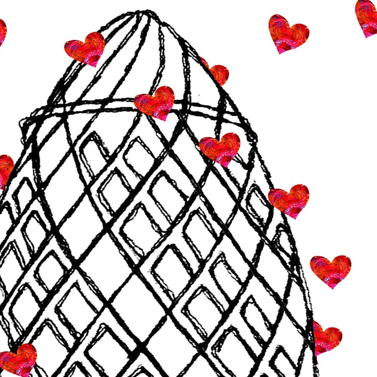 Personalised The Gherkin Wedding Venue Card, London, Anniversary Card, 30 St Mary's Axe, Searcy's