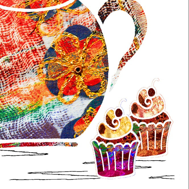 A5 High Tea lovers Birthday Personalised Card, Mother's Day Card