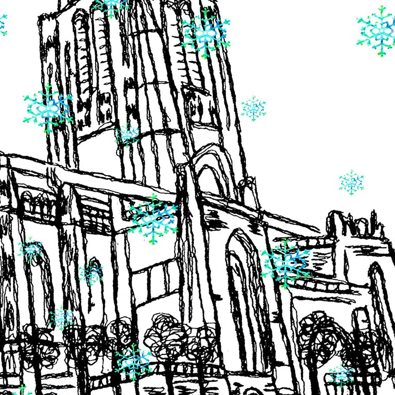 Personalised Liverpool Anglican Cathedral Christmas A5 Card