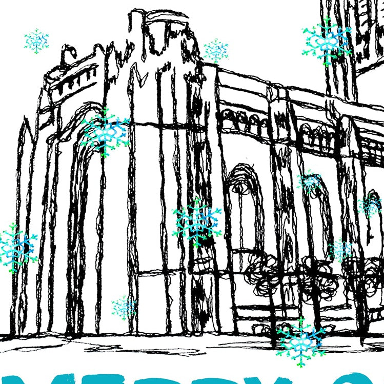 Personalised Liverpool Anglican Cathedral Christmas A5 Card