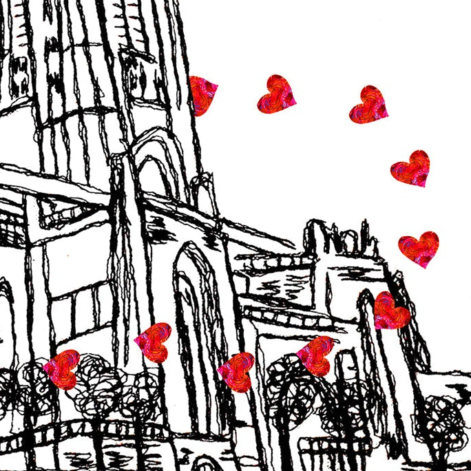 Personalised Liverpool Anglican Cathedral Wedding Venue Card, Anniversary Card