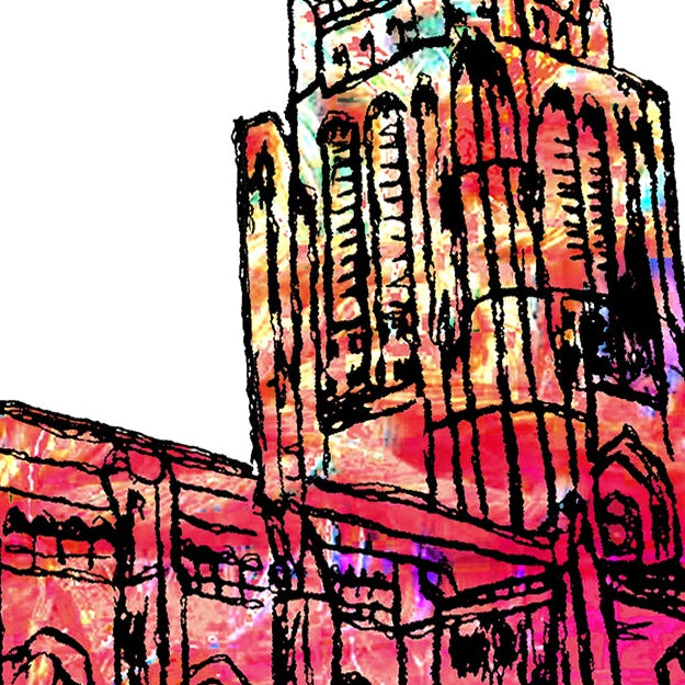 Personalised Liverpool Anglican Cathedral Wedding Venue Card, Anniversary Card