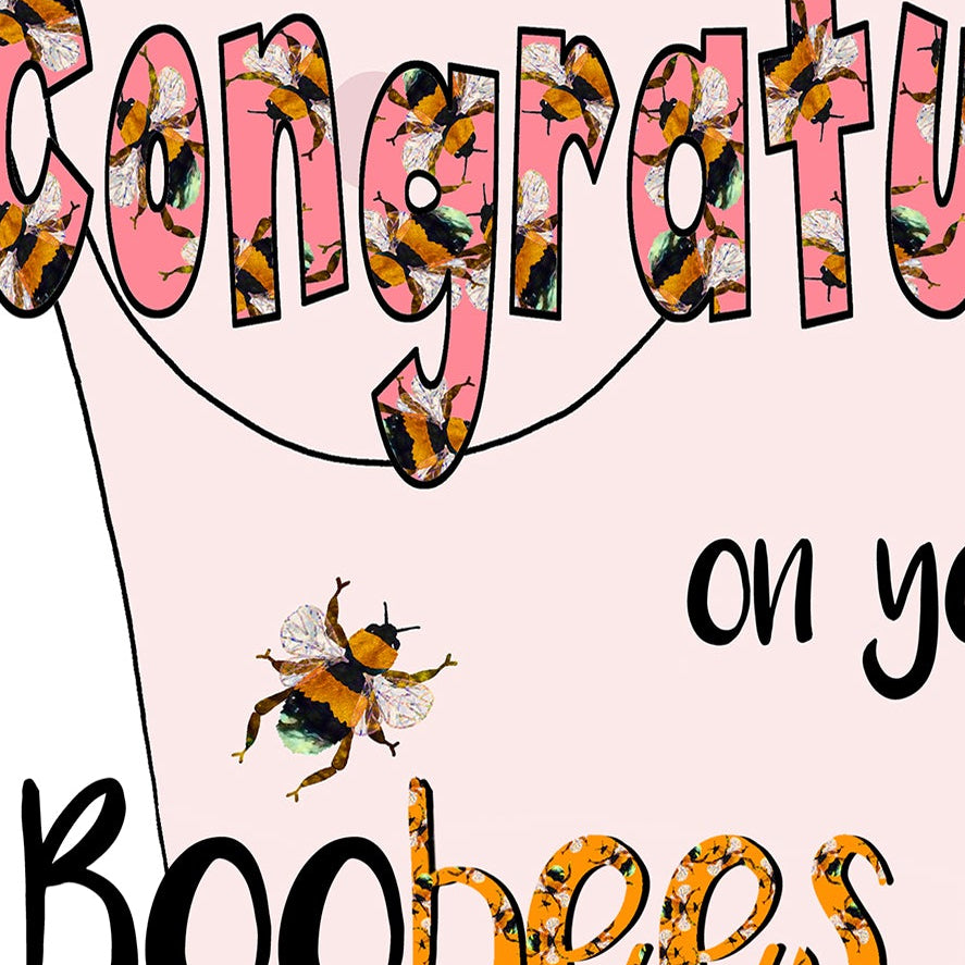 A5 Breast surgery Personalised Card, Breast implants, New boobees, Get well card, Funny pun, Congratulations
