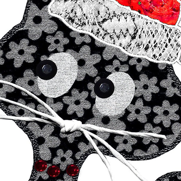 Cat Christmas Card, A5 Personalised Greeting Card