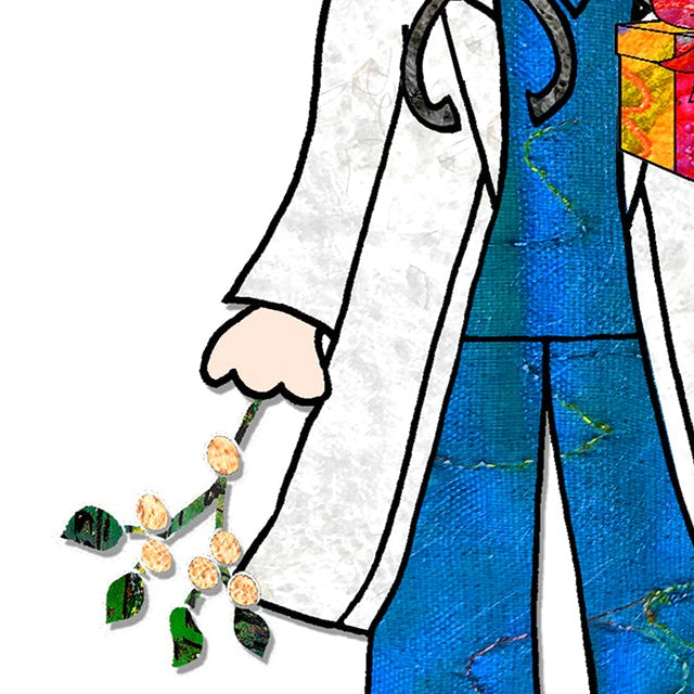Doctor Christmas Card, A5 Personalised Greeting Card