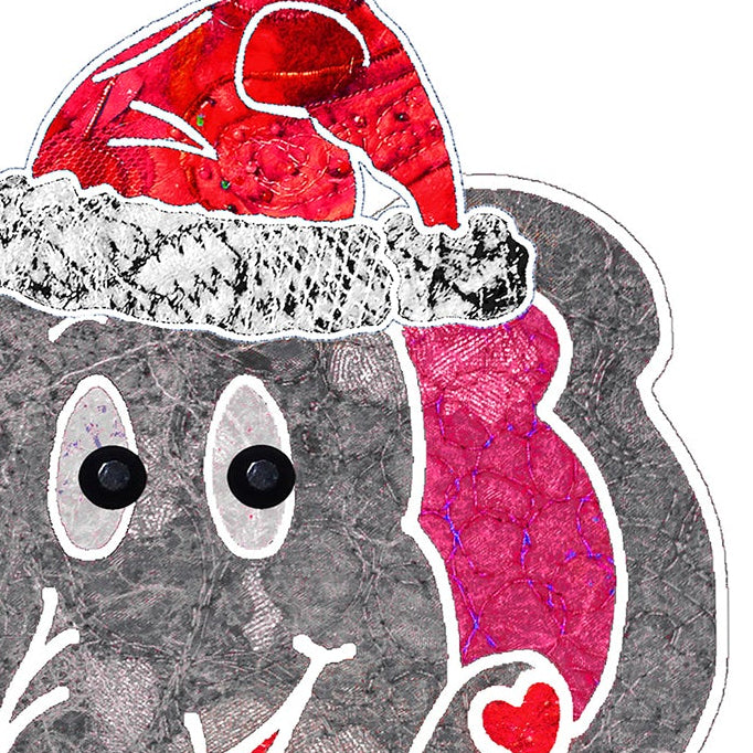 Elephant Christmas Card, A5 Personalised Greeting Card