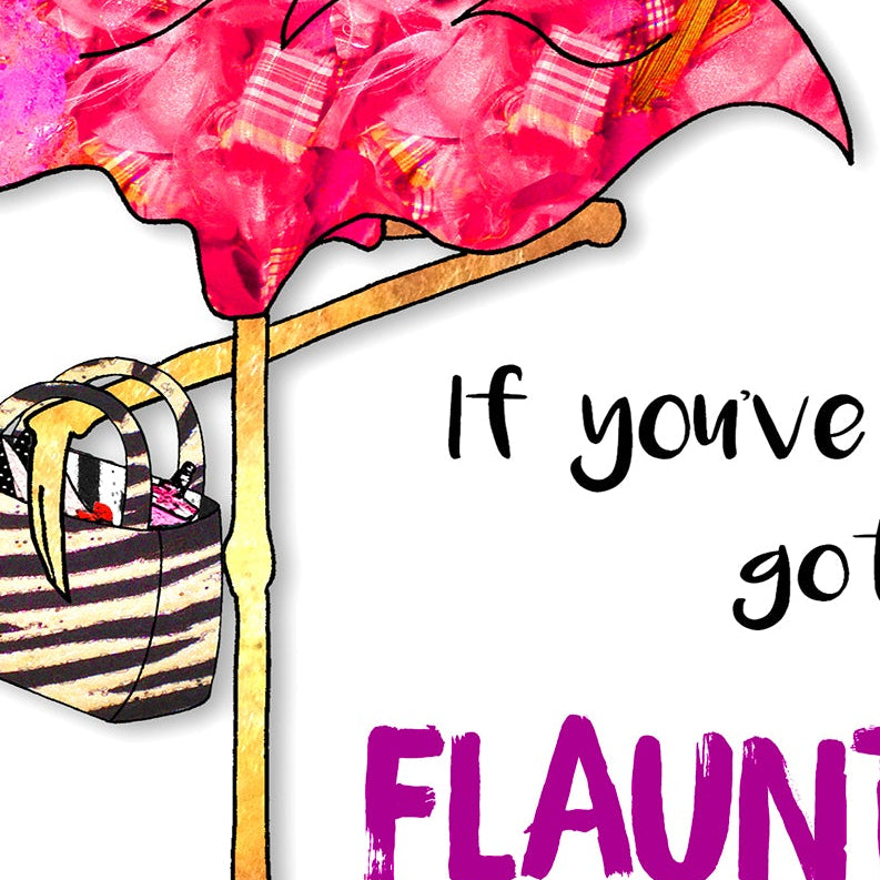 A5 Flamingo Birthday Personalised Card, Mother's day Shopping Pun Card