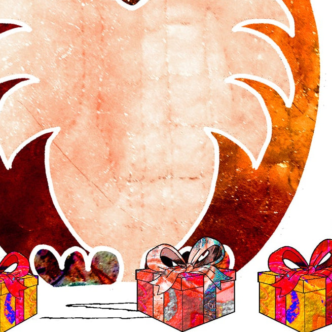 Fox Christmas Card, A5 Personalised Greeting Card