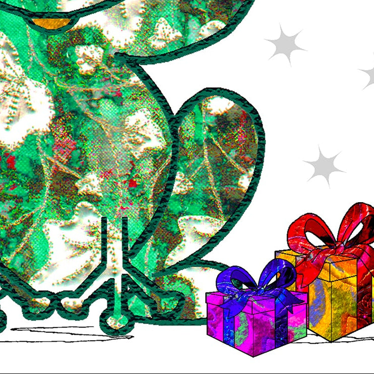 Frog Christmas Card, A5 Personalised Greeting Card