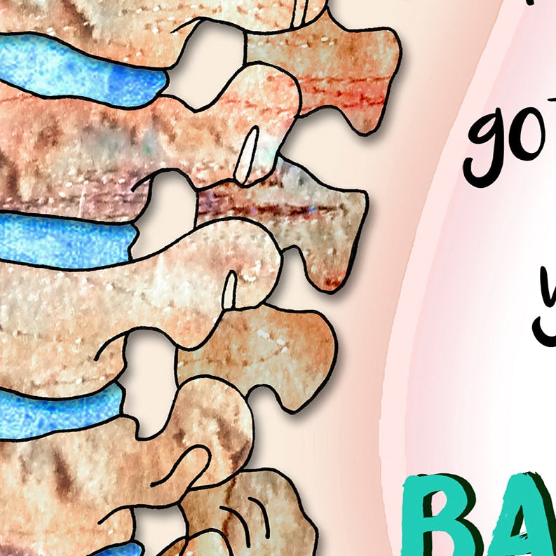 A5 Back Pain Surgery Get Well Personalised Card, Good Luck, Spine, Orthopaedic