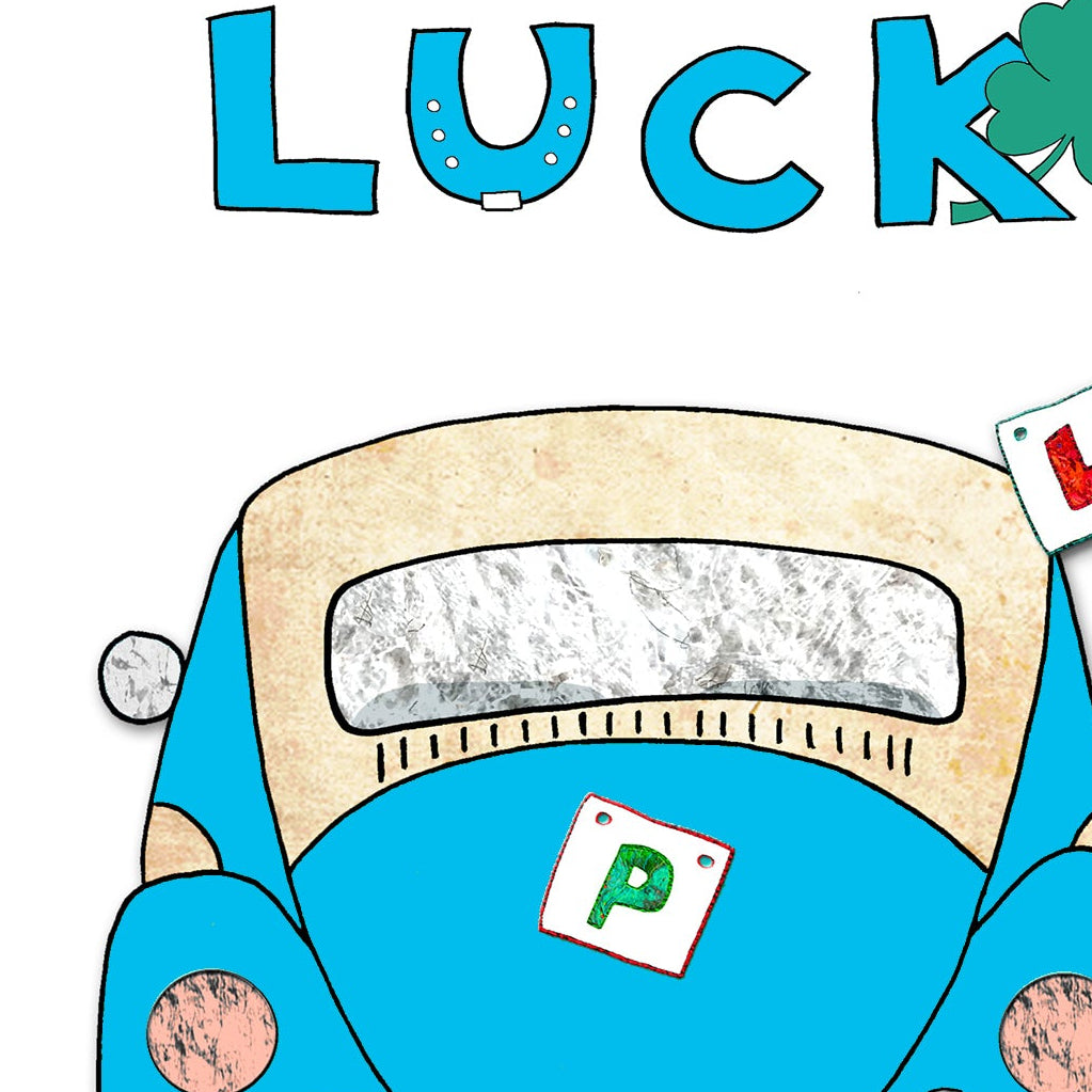 A5 Driving Test Personalised Card, Good Luck, Well Done, L Plates, P Plates