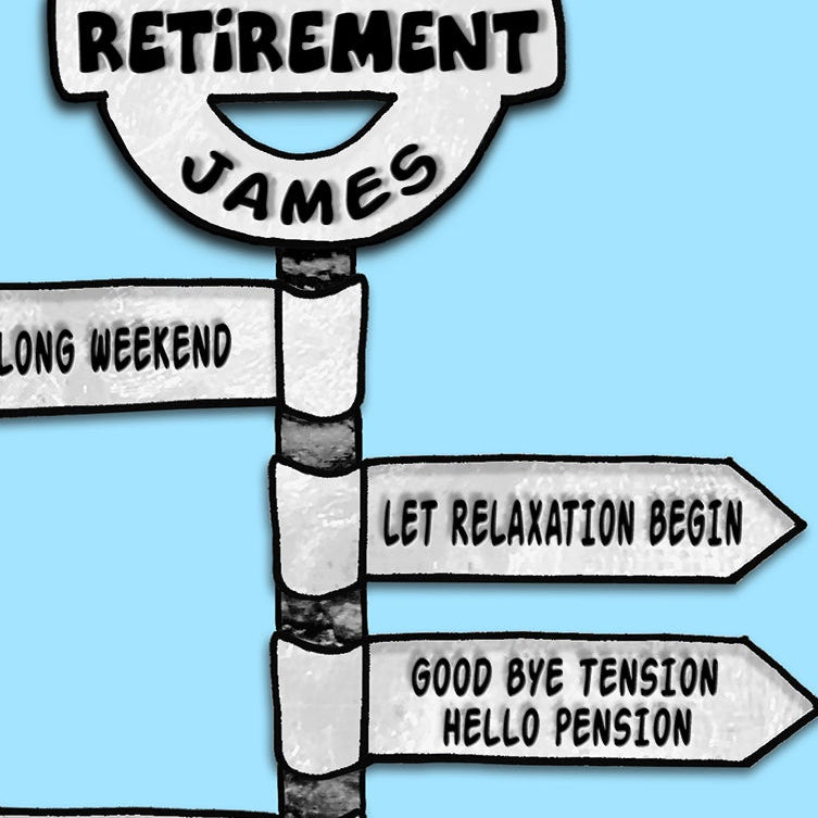 A5 Retirement Personalised Card, Pension Card, Let Relaxation Begin