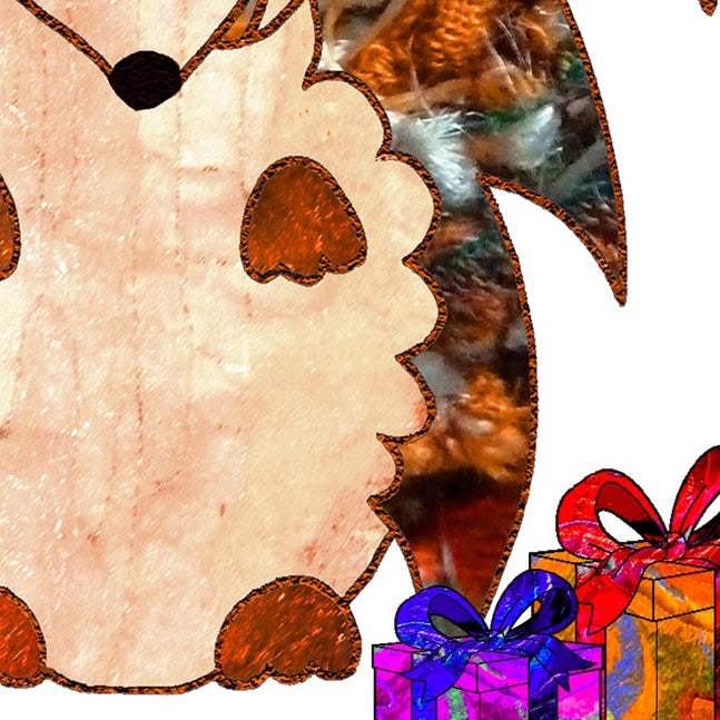 Hedgehog Christmas Card, A5 Personalised Greeting Card