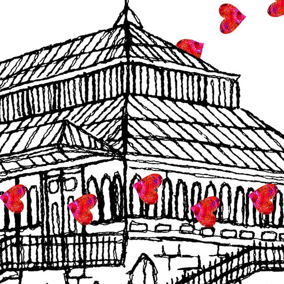 Personalised Isla Gladstone Conservatory Wedding Venue Card, Anniversary Card, Stanley Park Liverpool
