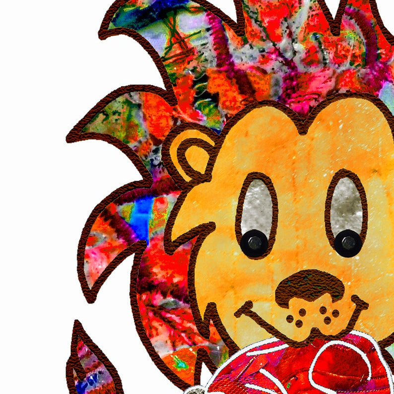 Lion Christmas Card, A5 Personalised Greeting Card