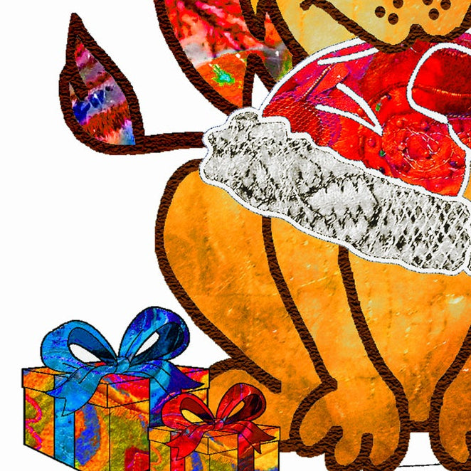 Lion Christmas Card, A5 Personalised Greeting Card