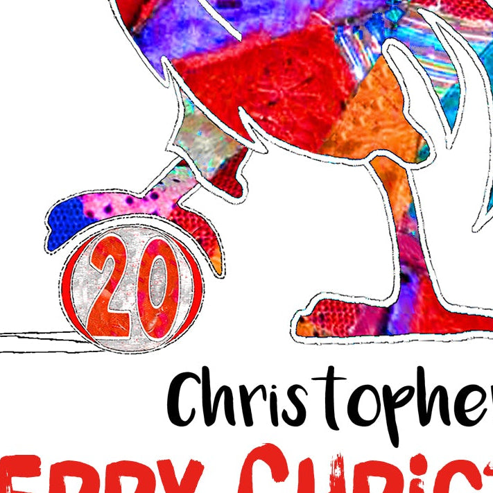 Personalised Liverpool Liver Bird Christmas A5 Card, Xmas Gift Card