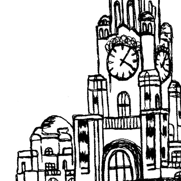 Personalised Royal Liver Building Wedding Venue Card, Liverpool, Anniversary Card