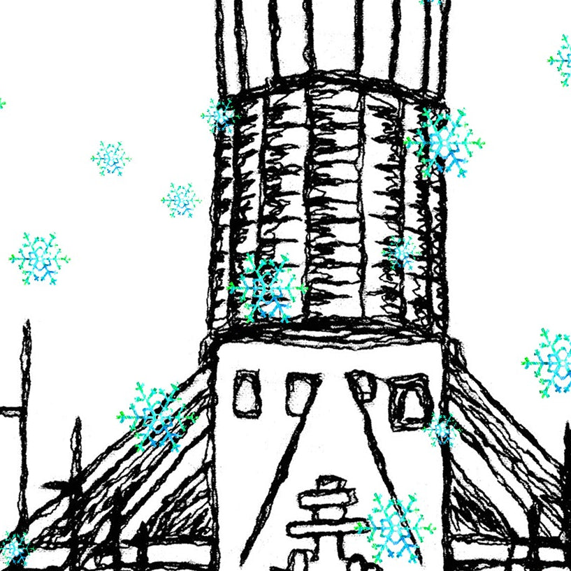Personalised Liverpool Metropolitan Cathedral Christmas A5 Card, Paddy's Wigwam