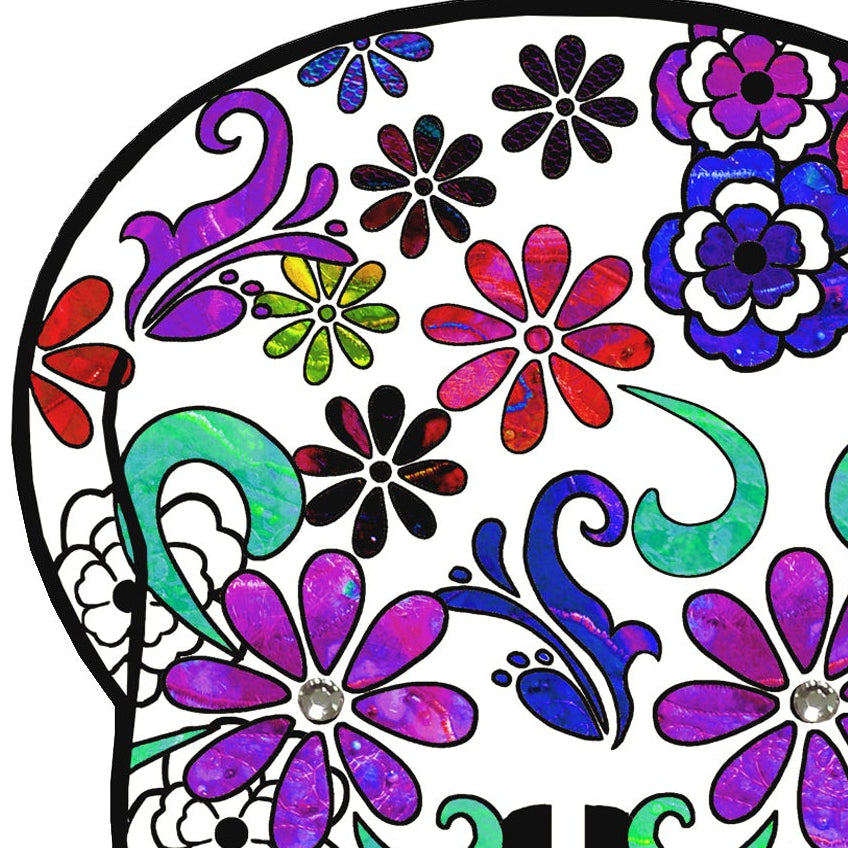A5 Mexican Sugar Skull Birthday Personalised Card, Day of the Dead Gothic Card