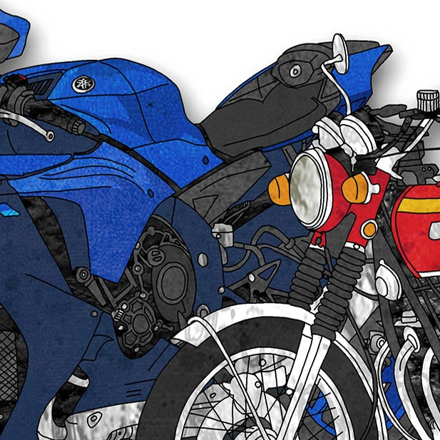 A5 Motorbike Birthday Personalised Card, Retro Motorbike, Motorcycle Card, Father'sDay Card