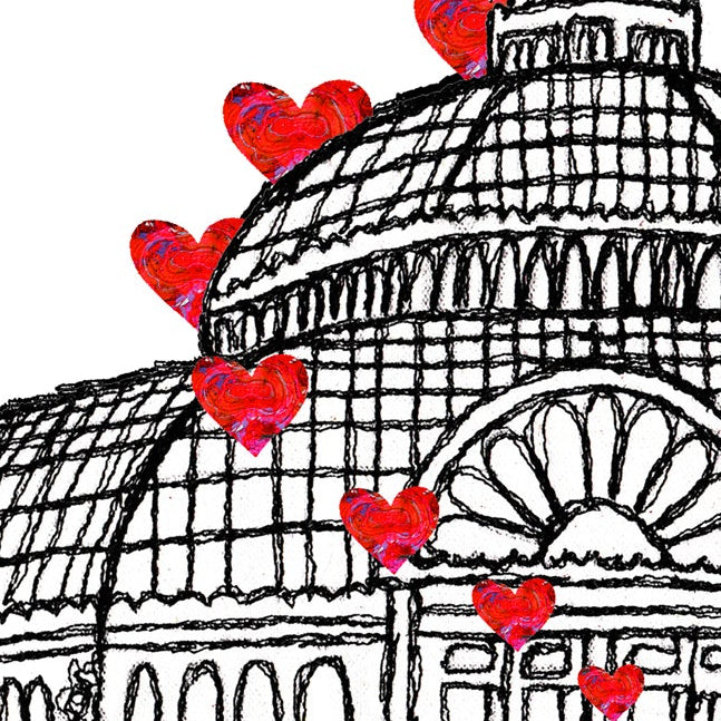Personalised Liverpool Palm House Wedding Venue Card, Anniversary Card, Sefton Park