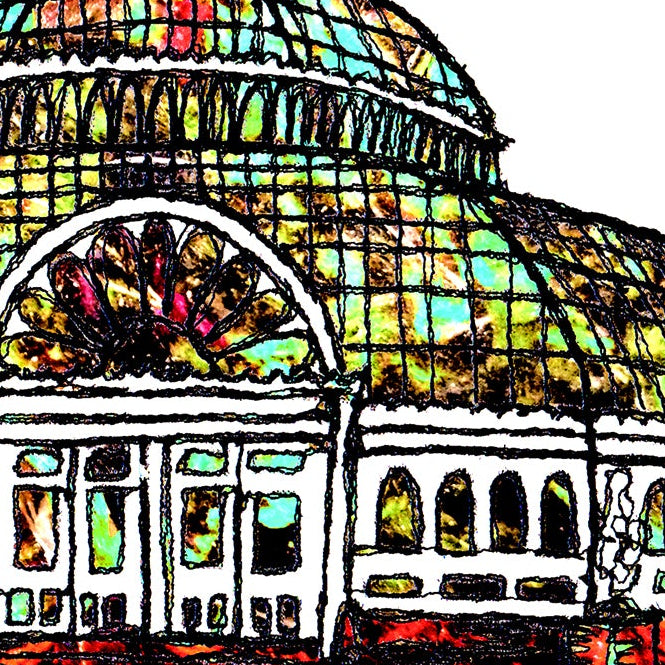 Personalised Liverpool Palm House Wedding Venue Card, Anniversary Card, Sefton Park