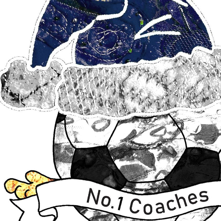 Navy Football Christmas A5 Card, Team Colours, Personalised Xmas Gift Card