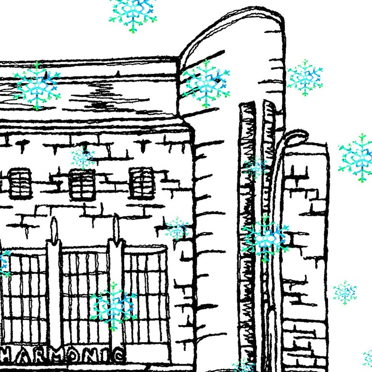 Personalised Liverpool Philharmonic Hall Christmas A5 Card