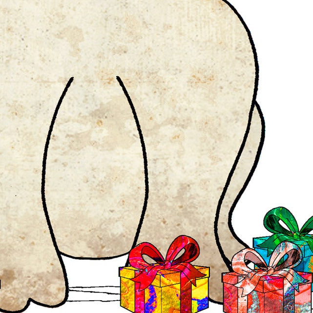 Pug Christmas Card, A5 Personalised Greeting Card