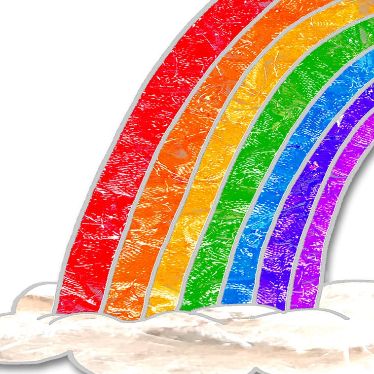 A5 Colourful Rainbow Birthday Personalised Card, You Brighten My Day