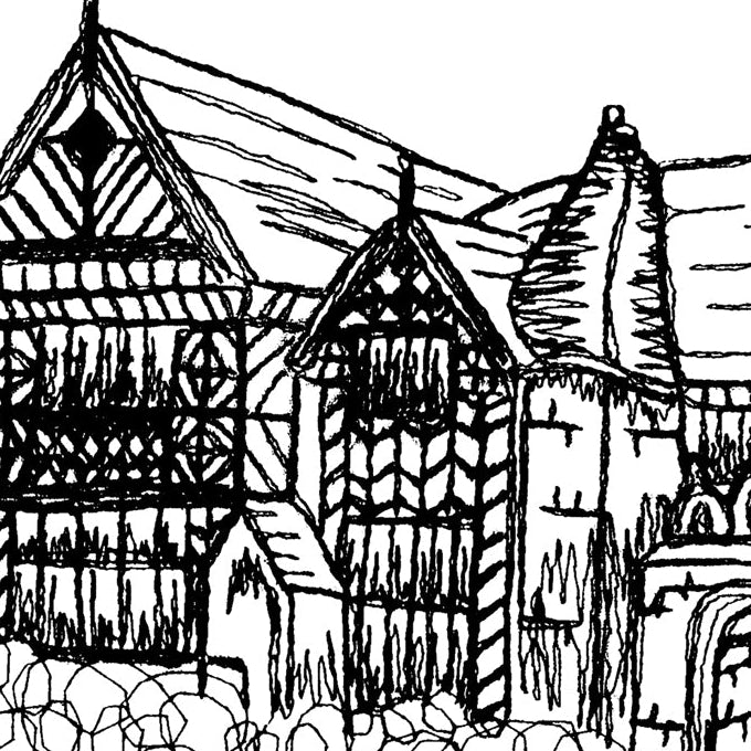 Personalised Speke Hall Wedding Venue Card, Liverpool, Anniversary Card
