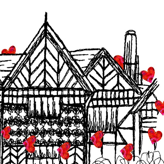 Personalised Speke Hall Wedding Venue Card, Liverpool, Anniversary Card