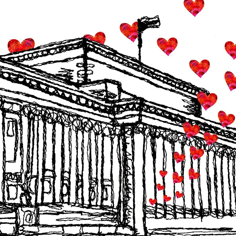 Personalised St George's Hall Wedding Venue Card, Liverpool, Anniversary Card