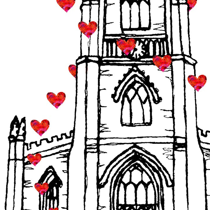 Personalised St Nicks Church Liverpool Wedding Venue Card, Anniversary Card