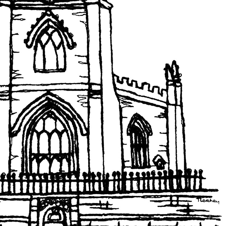 Personalised St Nicks Church Liverpool Wedding Venue Card, Anniversary Card