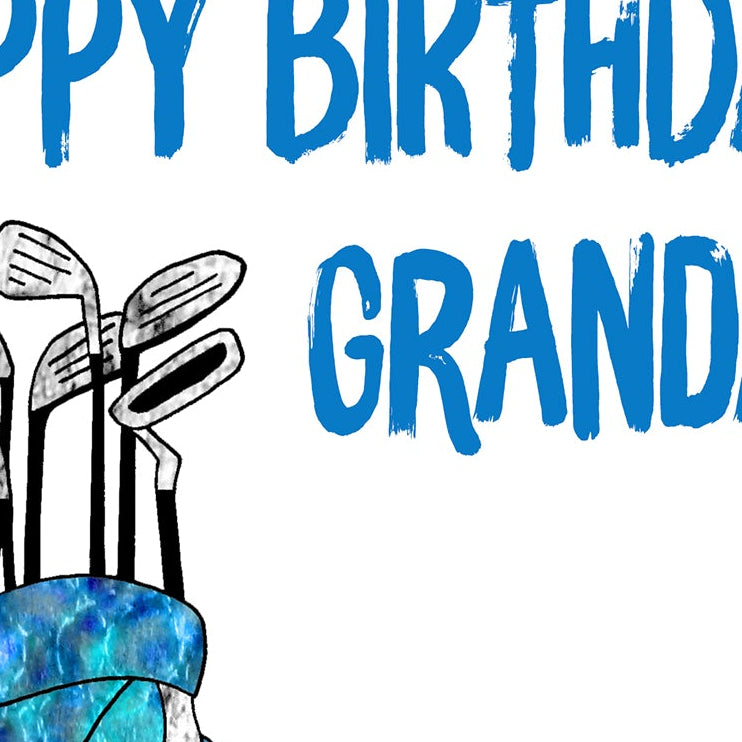 A5 Golf Birthday Personalised Card, Fathers Day, Card for Men