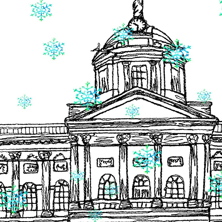 Personalised Liverpool Town Hall Christmas A5 Card