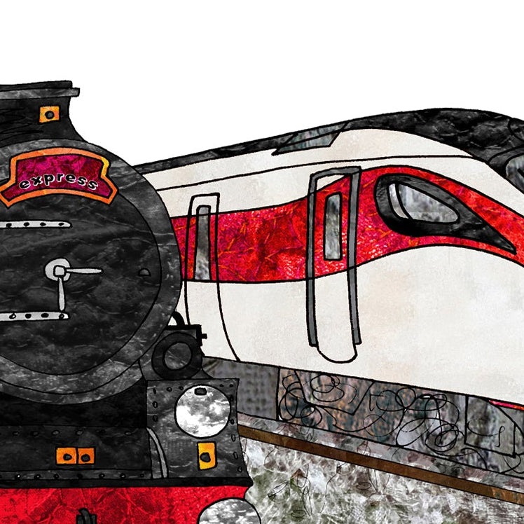 A5 Train Birthday Personalised Card, Congratulations, Father's day card, Train enthusiasts, have a rail-y great day