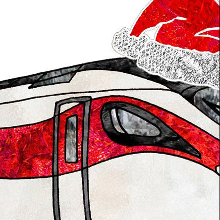 Train Christmas A5 Card, Personalised Rail Enthusiast Retro Xmas Card